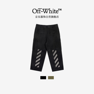OFF-WHITE 男士休闲牛仔裤2026新款宽松工装直筒多口袋设计感小众男裤子潮牌
