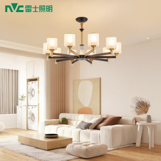 雷士 Lighting照明 LED美式简约吊灯大气客厅灯 10头带防尘盖 赠光源