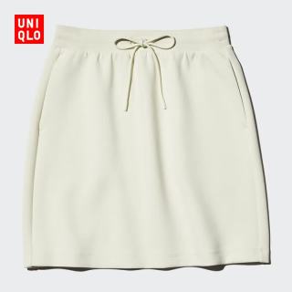优衣库 女装快干休闲半身裙 乳白色 S码 492915