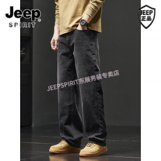 JEEP SPIRIT Jeep吉普 男士牛仔裤 秋冬厚款简约直筒裤