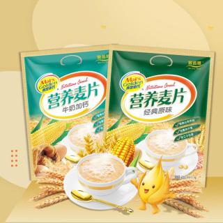 黄金麦氏 ！牛奶加钙营养麦片450g