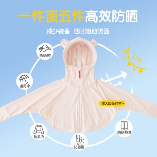 婴之朵 儿童防晒衣夏季薄款男童女童冰丝轻薄透气斗篷新款宝宝防晒服外套