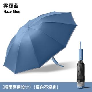 温诗欧 10骨自动反向黑胶伞