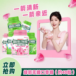 绿箭 无糖薄荷口香糖56g*5瓶