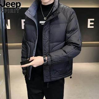 JEEP SPIRIT Jeep吉普秋冬季羽绒服男士外套轻薄外穿新款韩版夹克休闲宽松保暖