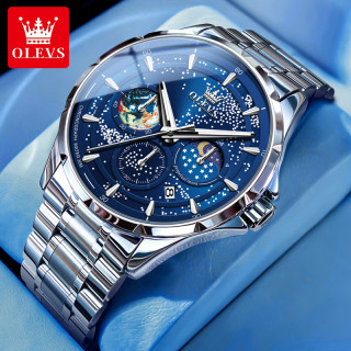 OLEVS 男士防水夜光石英表