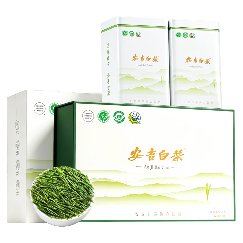 七春 安吉白茶 明前绿茶 250g 礼盒装