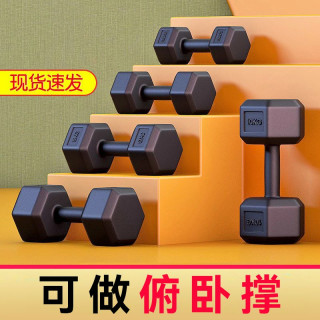 PINJIAN 哑铃 男士健身家用器材 六角女士小哑铃 2/3/5/10kg