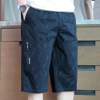 移动端：恩威格 2026新款男装过膝七分裤夏季薄款纯棉沙滩短裤男士外穿休闲7分裤
