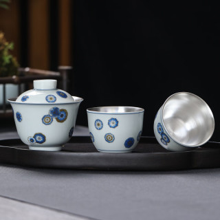 艾格辰 纯银便携茶具套装
