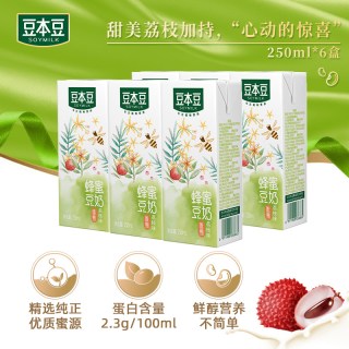 达利园 唯甄蜂蜜荔枝味豆奶 250ml*6盒