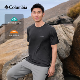 Columbia 男子防晒吸湿速干圆领短袖T恤AE2645