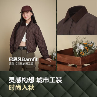 波司登（BOSIDENG）90绒春秋羽绒服短款无缝胶囊复古时尚巴恩风显瘦翻领外套 可可棕|7C92【店长推荐】 M 165/88A 体重约125-140斤