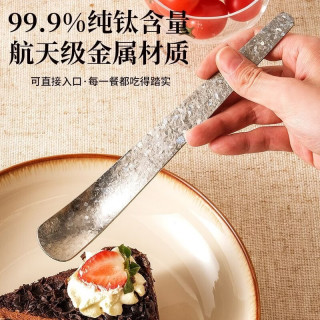 纳有风 纯钛甜品勺 19.7cm