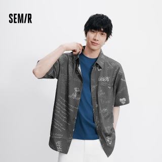 森马 男装 满印休闲衬衣00392