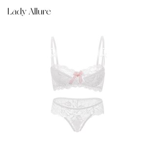 LADYALLURE 法式性感薄款蕾丝边文胸套装 LA-20240814