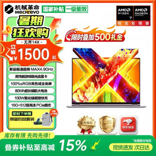 机械革命 锐龙R7H独显级游戏全能本 笔记本电脑 锐龙R7 H255 16G 512G 高色域