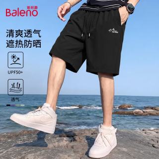 班尼路 UPF50+防晒五分裤 黑色 XL 男士短裤