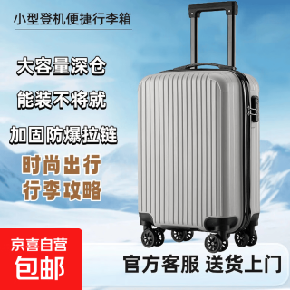 大容量行李箱20寸旅行箱密码拉杆箱万向轮拉杆箱商务登机箱皮箱子 灰色 20英寸