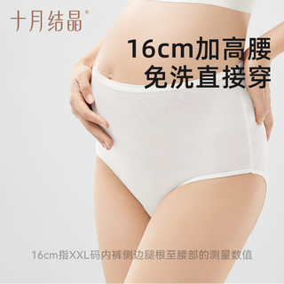 十月结晶 一次性内裤女 100%纯棉 10A抗菌 XL码 4条装