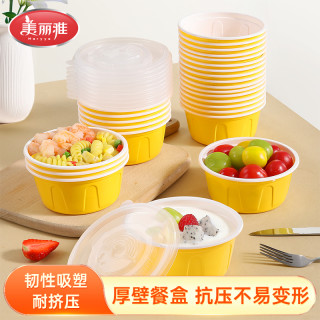 美丽雅 餐盒加厚一次性碗一次性餐盒食品级家用餐盒一次性露营餐盒