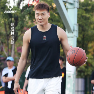 准者 学院风男冰皮科技上衣衣服速干无袖t恤健身运动训练篮球背心