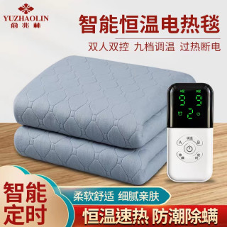 俞兆林 多功能防水智能定时恒温除潮除螨双控温电热毯 加热自动断电