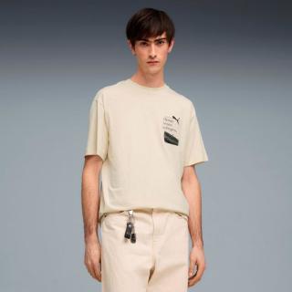 PUMA 2026男士上衣白色夏季短袖T恤舒适百搭运动T恤