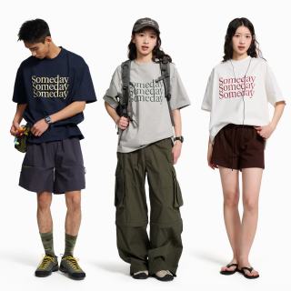 BELLKENIDEA 日系复古印花短袖男女纯棉圆领宽松休闲百搭T恤 藏青色 XL