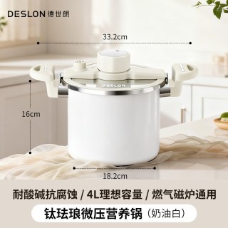 德世朗 微压锅炖汤盅汤锅珐琅钛锅