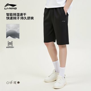 李宁 运动生活男运动短裤AKQW025