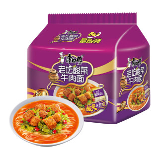 康师傅 老坛酸菜牛肉面 5包