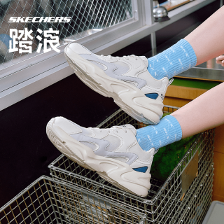斯凯奇 踏浪拼接轻便老爹鞋