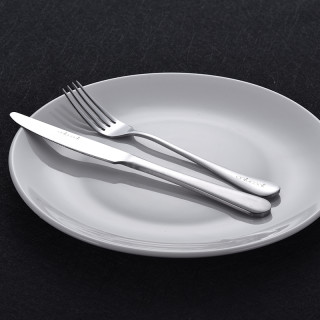 onlycook 欧式牛排刀叉盘子套装 西餐餐具 圆头刀叉2件套+26cm牛排盘