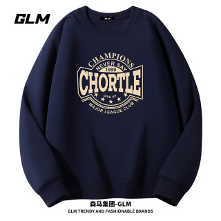 GLM 潮牌 男士卫衣 宽松长袖印花上衣