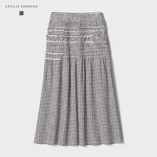 UNIQLO/优衣库 抽褶裙 女装 乳白色 XL 半身裙