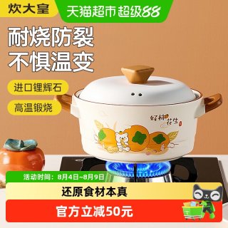 炊大皇 CK73488 陶瓷炖锅 直径3.2L 好柿花生