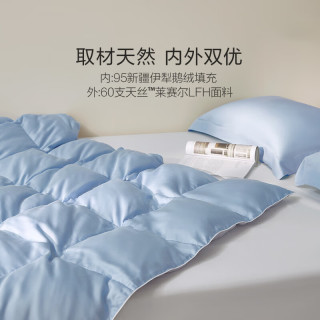 罗莱生活 95%鹅绒A类可水洗天丝莱赛尔夏凉被 200cm*230cm