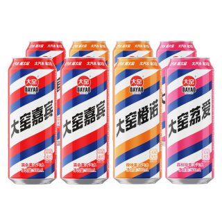 大窑 嘉宾味橙子味汽水荔枝饮料500mL*8罐整箱嘉宾