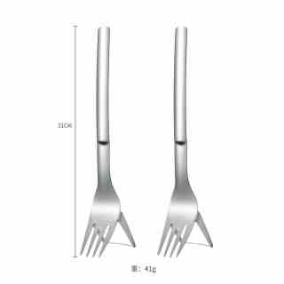 双枪 304不锈钢切西瓜神器分割器家用水果叉西瓜切丁切块挖肉勺子