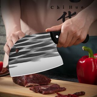 厨阳作 Chuyangzuo 锻打小菜刀 CJZ1112 家用菜刀菜板二合一刀具套装 刀尖角度60°以上 刀柄长10.3cm 刃长15.7cm