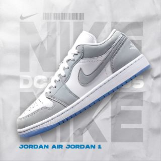 百亿补贴：NIKE Jordan Air Jordan 1 简约舒适低帮复古篮球鞋女款灰白DC0774-105