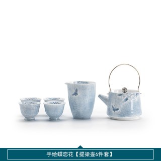 叁旬 手绘蝶恋花提梁壶