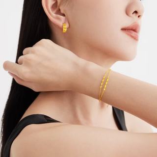 周大福 穗穗平安麦穗黄金手链 16.25cm 3.7g EOF779