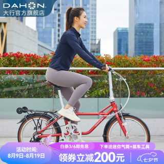 大行 ZAA071 20英寸7速 棕红色铝合金城市通勤自行车
