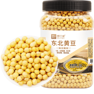 88VIP：野三坡 黄豆 东北大豆发豆芽打豆浆原料五谷杂粮 非转黄豆 1kg*1罐 非转黄豆1000gX1罐