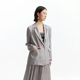 VERO MODA 光泽感面料宽松版小西装
