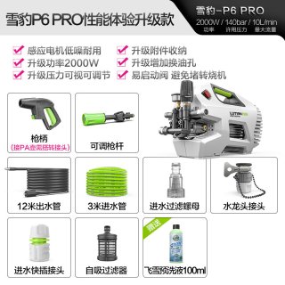 移动端：绿田 雪豹PANTHER-P6 PRO 家用洗车机 2000W 280斤水压