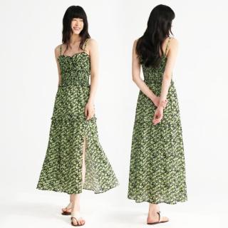 热风 复古度假风吊带连衣裙26女款时尚A字大摆
