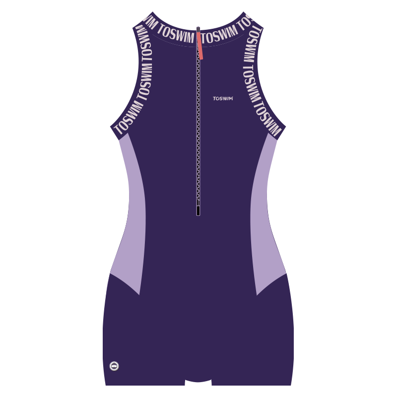 TOSWIM 女士连体泳衣 微紫 XL